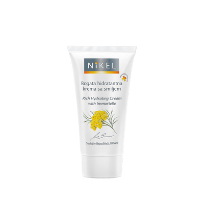 Nikel, Bogaty krem nawilżający do twarzy z wyciągiem z kwiatu Immortelle, 50 ml