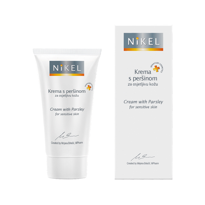 Nikel, Krem do twarzy łagodzący podrażnienia do skóry wrażliwej z wyciągiem z pietruszki, 50 ml