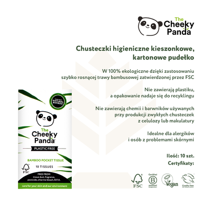 Chusteczki higieniczne kieszonkowe, KARTON 960 szt. (96 opakowań po 10 sztuk)