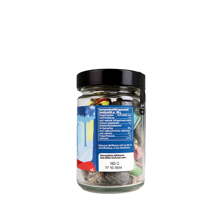 Landrynki z lukrecją w słoiku, 160g