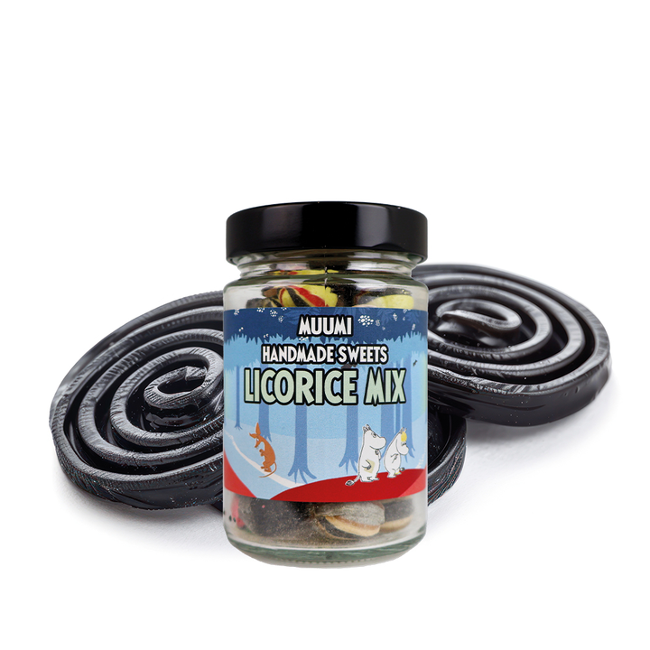 Landrynki z lukrecją w słoiku, 160g