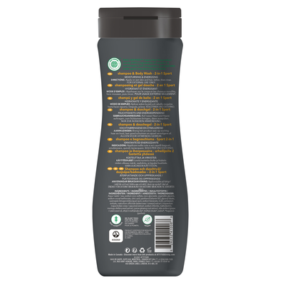 Szampon i płyn do mycia ciała dla mężczyzn, SPORTS, 473 ml