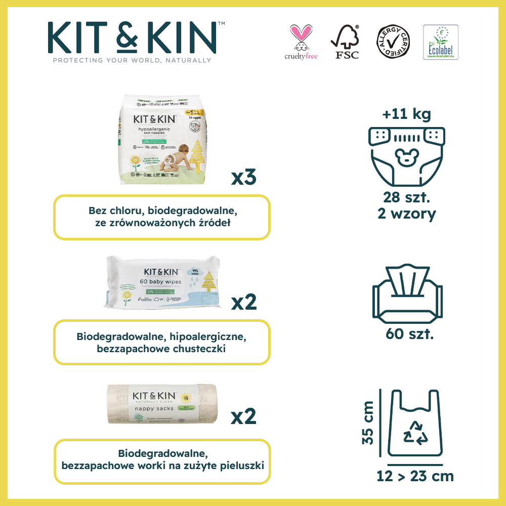 Kit and Kin, Zestaw dla Juniora, 5 (11+kg) | ekorogeria.pl
